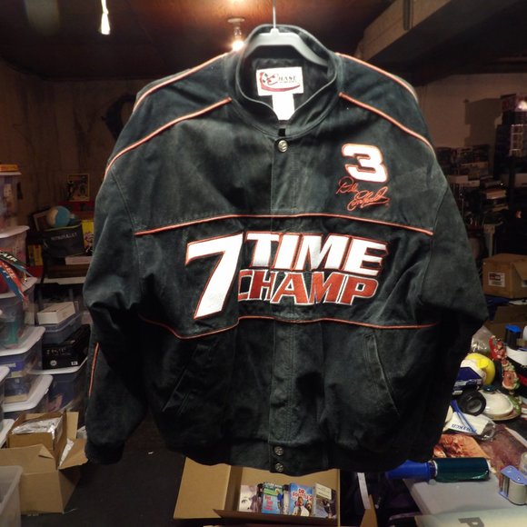 Chase Authentic Dale Earnhardt #3 Black Leather Jacket - Picture 1 of 5